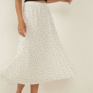 Vintage Marvelous Black And White Polka Dot Skirt